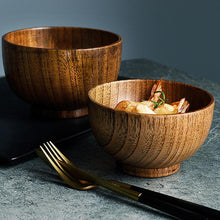 Load image into Gallery viewer, Japanese style wooden salad bowl