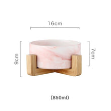 Load image into Gallery viewer, Marble bamboo shelf bowl