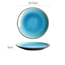 Load image into Gallery viewer, Ice cracked glazed ceramic plate